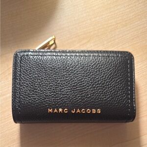 Marc Jacobs Black Wallet with Gold Accents